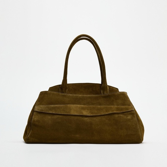 Zara Split Leather Suede Shoulder Bag 6045/410 - Picture 2 of 10